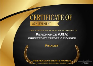 perchance official selection Certificate